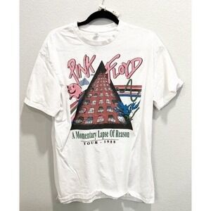 Vintage Pink Floyd Mens T Shirt A Momentary‎ Lapse of Reason 1988 White Size XXL
